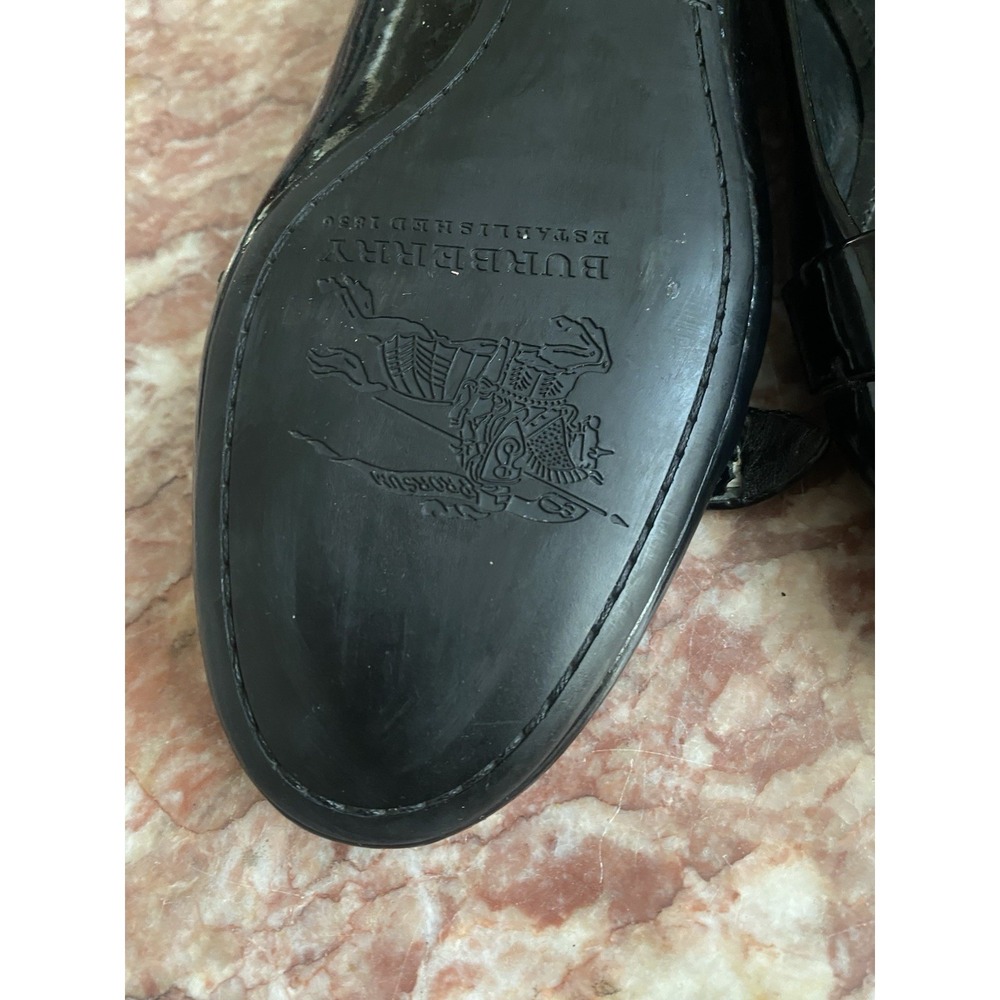Burberry Black Patent Leather Round Toe Ballet Flat Shoes 38.5/US 8.5 EUC! $400 - Picture 13 of 13